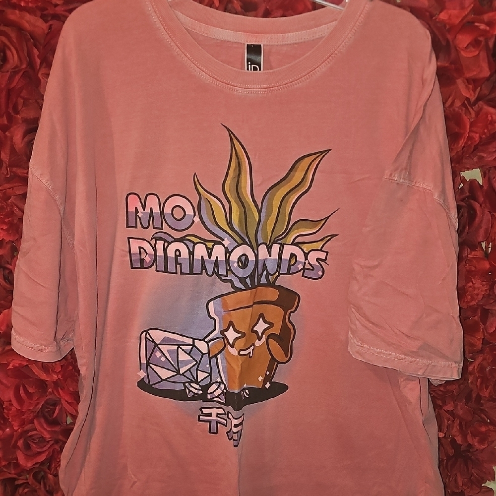 Inspired Dye By Next Level Apparel Rose Graphic Tee "Mo Diamonds" Size 2XL